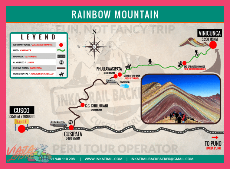 1. ¿Cómo llegar a Vinicunca? La ruta desde Cusco