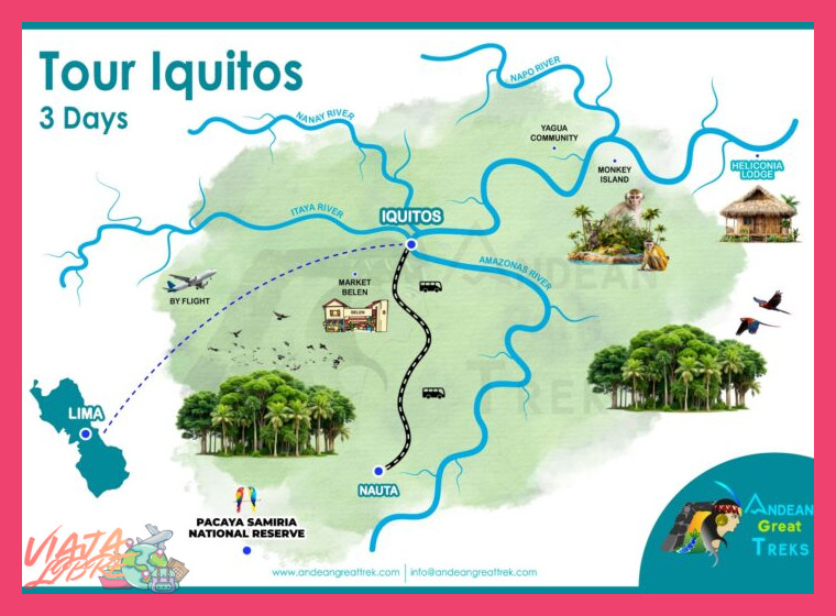 ¿Cuál es la mejor ruta para viajar desde Iquitos, como puerta de entrada, hacia la región de Amazonas en Perú?