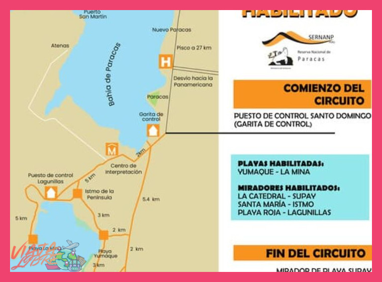 ¿Cuáles son los principales atractivos y puntos de visita dentro del circuito de la Reserva Nacional de Paracas?