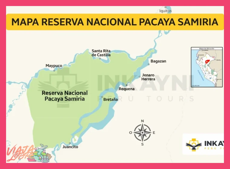 ¿Dónde se ubica geográficamente la Reserva Nacional Pacaya Samiria y desde qué ciudad principal se accede para un tour de 3 días?