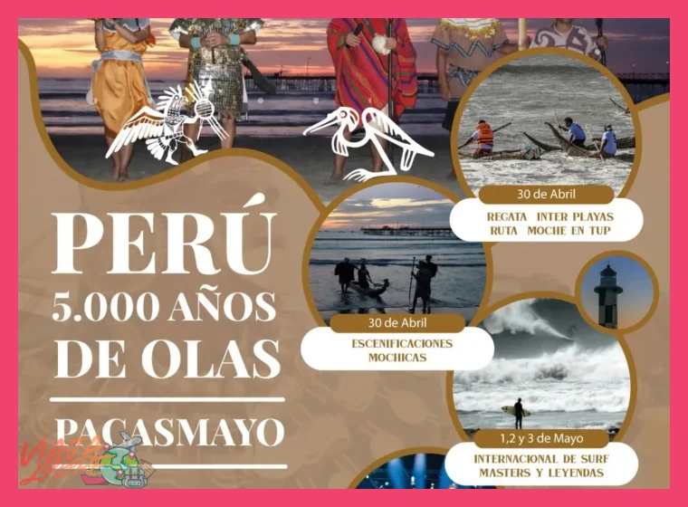 ¿Qué eventos o festivales integran la cultura Mochica con el surf en la región de Trujillo?