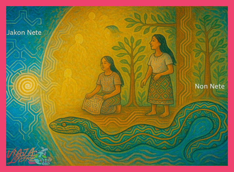 Según la cosmovisión Shipibo-Konibo, ¿cuáles son los cuatro espacios o mundos que constituyen su universo y cómo se relacionan con su arte y medicina tradicional?